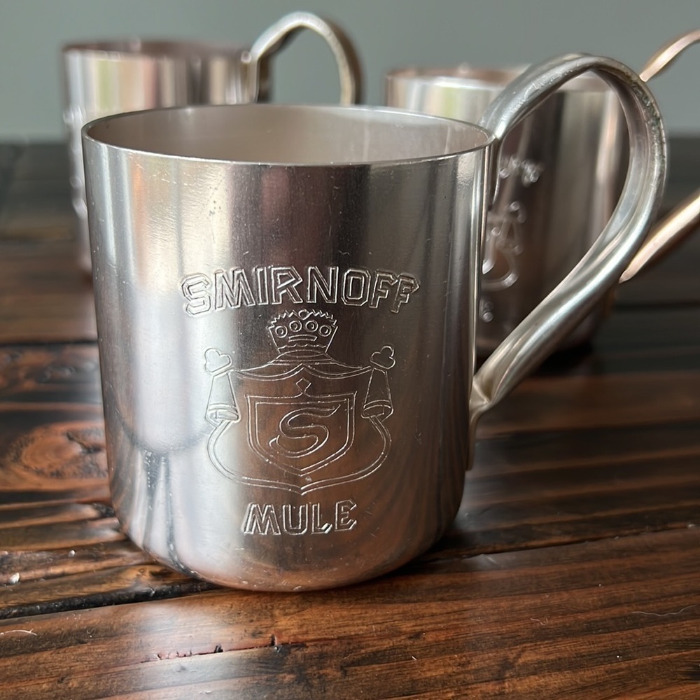 Smirnoff Vintage Vodka Moscow Mule Metal Mugs set of three